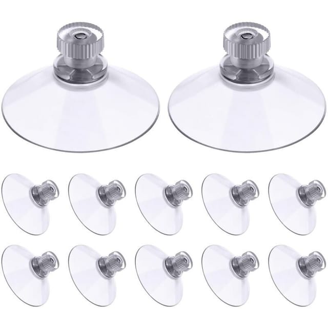 Transparente 41-mm-saugnapf Mit Gewinde Und Rändelmuttern – 30er-packung Für Auto, Camping, Fenster Und Sonnenblende