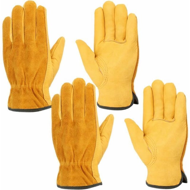 Schnittfeste, Robuste Arbeitshandschuhe – 2er-pack, Größe M, Für Bauarbeiten, Materialtransport, Forstwirtschaft Und Gartenarbeit