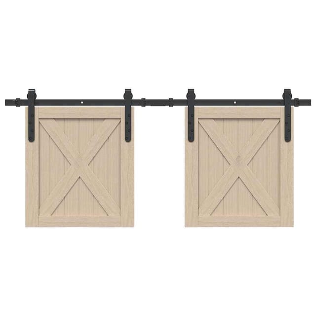 Schiebetürbeschlag Set Für Schranktüren 122 Cm Karbonstahl