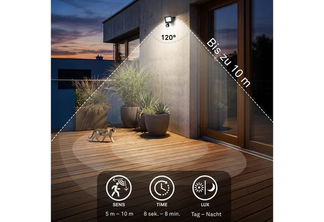 Briloner Led Strahler Außen Bewegungsmelder 11x17 Cm Rechteckig 20w 1800lm 4000k Neutralweiß Ip65 Staub- Und Strahlwasserschutz Schwarz - Fluter Garten Garage Auffahrt