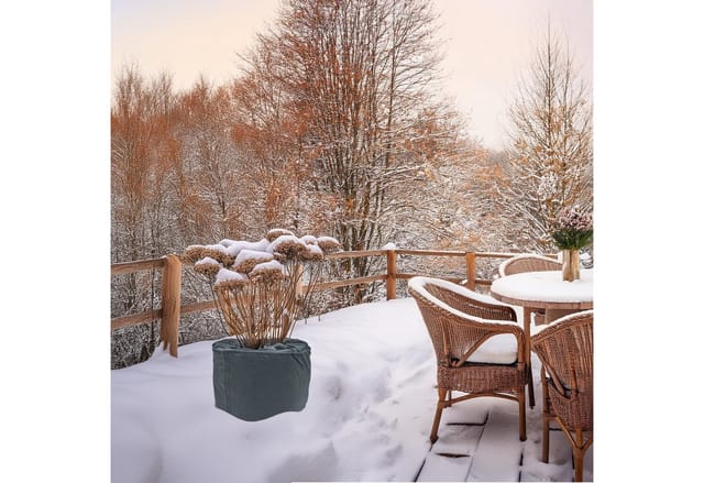 Thermo Topfschutz Für Pflanzen - 40 X 40 Cm - Pflanzkübel Blumentopf Frostschutz Hülle Grau