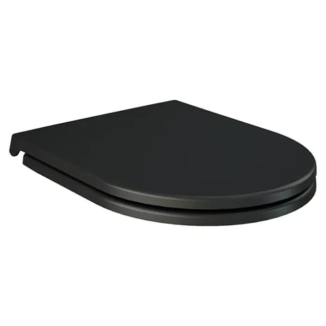 RAK Ceramics Feeling WC-Sitz (Duroplast, Schwarz, Mit Absenkautomatik)
