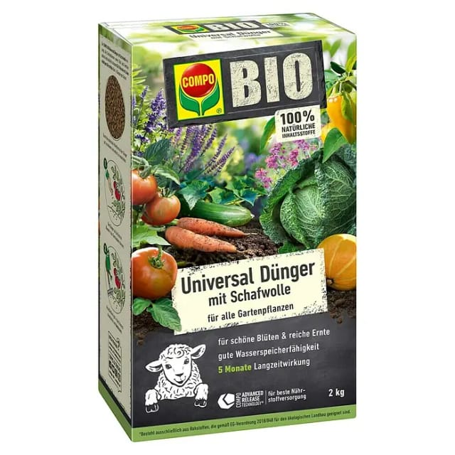 Compo Bio-Schafwolldünger Universal (2 kg, Gartenpflanzen)