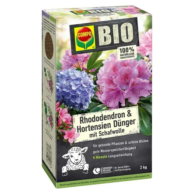 Compo Bio-Schafwolldünger Rhododendron & Hortensien (2 kg, Hortensien)