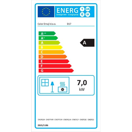 COLOR EMAJL Kaminofen »Kolding«, schwarz, Stahl, 7 kW