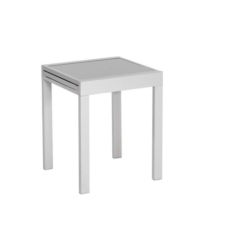 MERXX Balkontisch, mit Sicherheitsglas-Tischplatte, BxHxT: 65 x 75 x 130 cm - grau