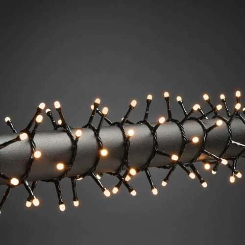 Konstsmide LED-Lichterkette, schwarz, Kabellänge: 22,58 m - braun