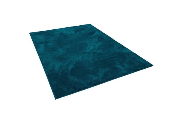 Pergamon Luxus Super Soft Hochflor Langflor Teppich Silky Petrol 80x150cm