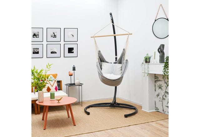 AMANKA XL-Hängesessel bis 100 kg Belastbar 155 x 125 cm Lilac Grau