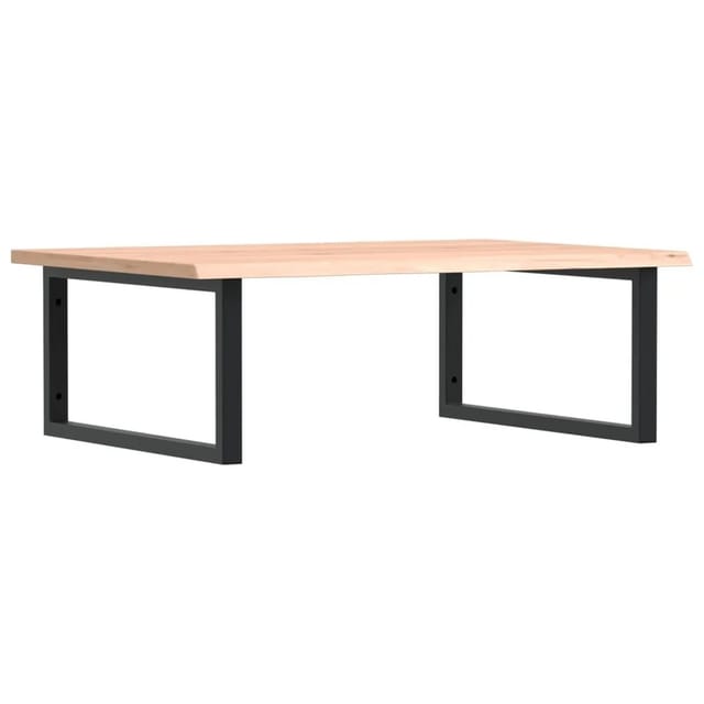vidaXL Waschtischplatte mit Halterung Stahl und Massivholz Eiche 3302633