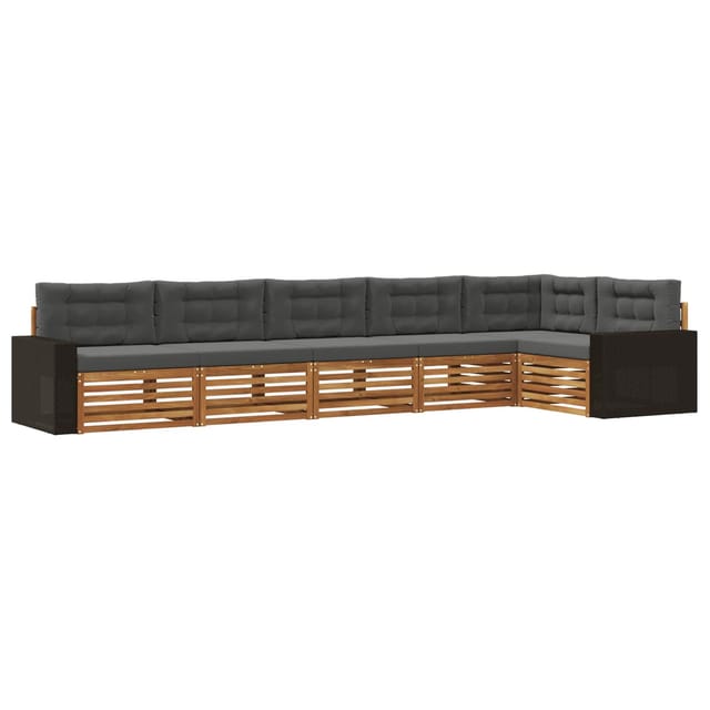 vidaXL Outdoor-Sofagarnitur 6 Stk Natur und Anthrazit 3383425
