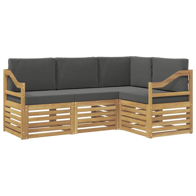 vidaXL Sofagarnituren 4 Stk Weiß und Anthrazit 185,5 x 126,5 x 73 cm 3391772