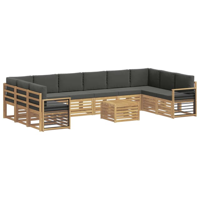 vidaXL Outdoor-Sofagarnitur 8 Stk Weiß und Anthrazit 59 x 59 x 37 cm 3392637