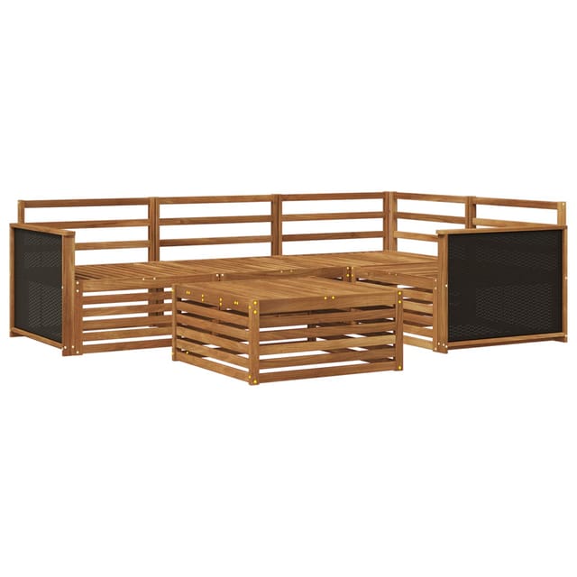 vidaXL Outdoor-Sofagarnitur 5 Stk Natur 79 x 79 x 37 cm 3383312