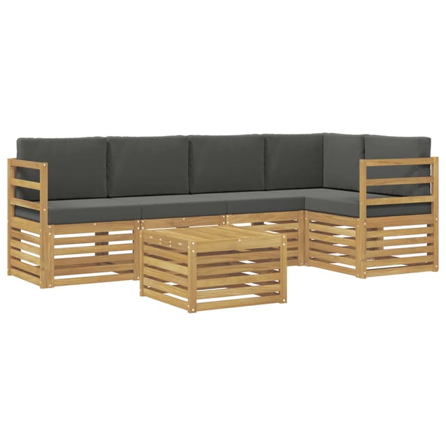 vidaXL Outdoor-Sofagarnitur 6 Stk Weiß und Anthrazit 59 x 59 x 37 cm 3391857