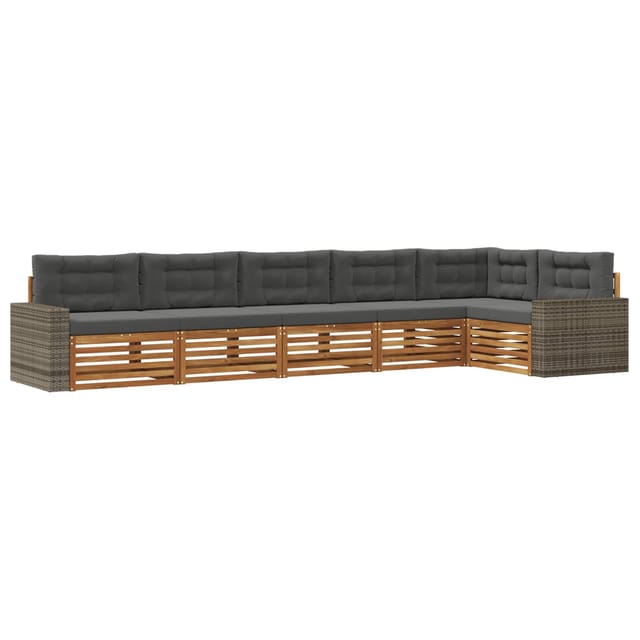 vidaXL Outdoor-Sofagarnitur 6 Stk Natur und Anthrazit 3383430