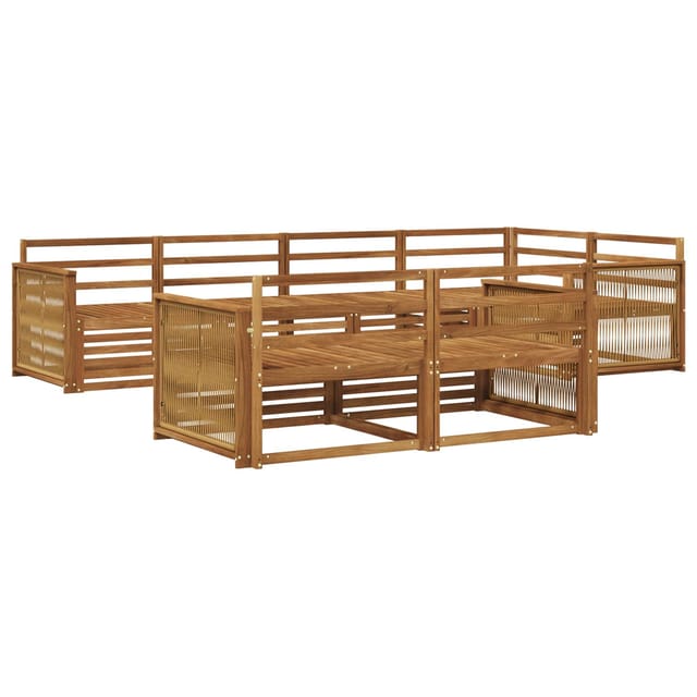 vidaXL Outdoor-Sofagarnitur 7 Stk Natur 3383477