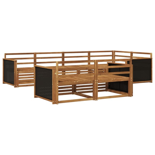 vidaXL Outdoor-Sofagarnitur 7 Stk Natur 3383462