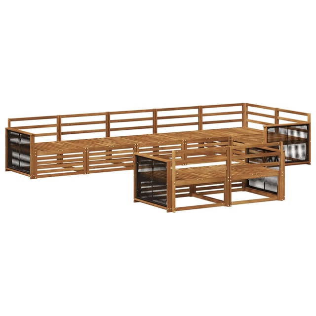vidaXL Outdoor-Sofagarnitur 8 Stk Natur 3383502