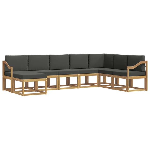 vidaXL Outdoor-Sofagarnitur mit Kissen 8 Stk Weiß und Anthrazit 3388066