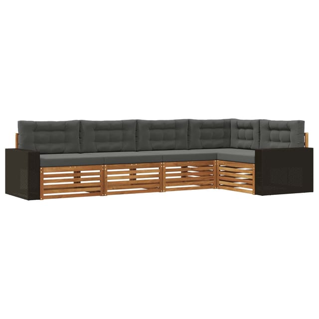vidaXL Outdoor-Sofagarnitur 5 Stk Natur und Anthrazit 3383365
