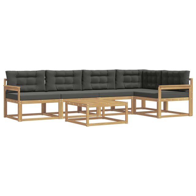 vidaXL Outdoor-Sofagarnitur 6 Stk Weiß und Anthrazit 79 x 79 x 37 cm 3386471