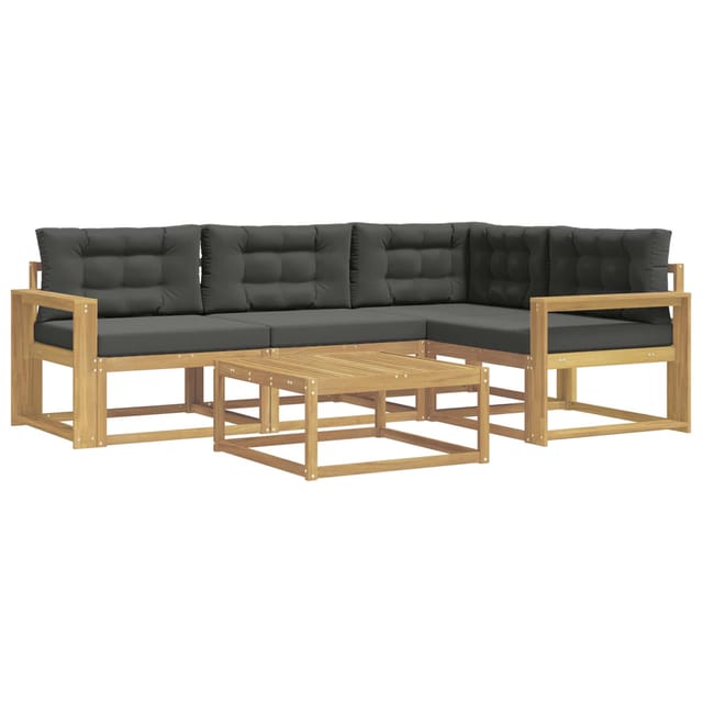 vidaXL Outdoor-Sofagarnitur 5 Stk Weiß und Anthrazit 79 x 79 x 37 cm 3386416