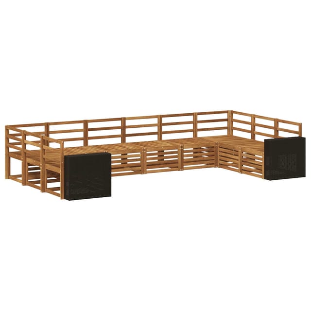 vidaXL Ecksofa Set 10 Stk Natur Massivholz Akazie 3384900