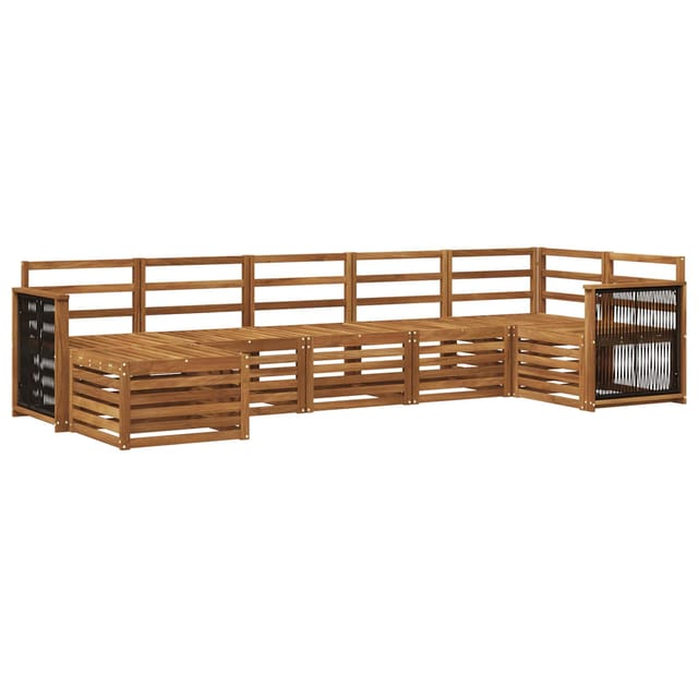 vidaXL Ecksofa Set 6 Stk Natur Massivholz Akazie 3384620