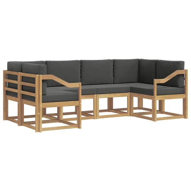 vidaXL Outdoor-Sofagarnitur mit Kissen 6 Stk Weiß und Anthrazit 3388136