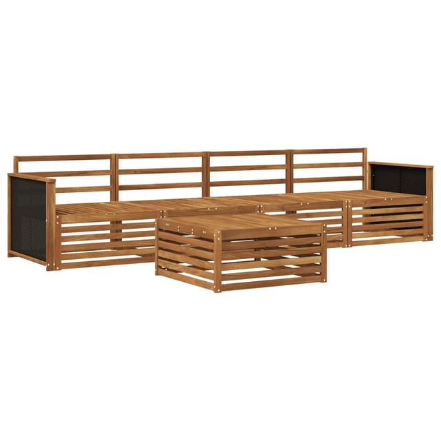vidaXL Outdoor-Sofagarnitur 5 Stk Natur Massivholz Akazie 3382982
