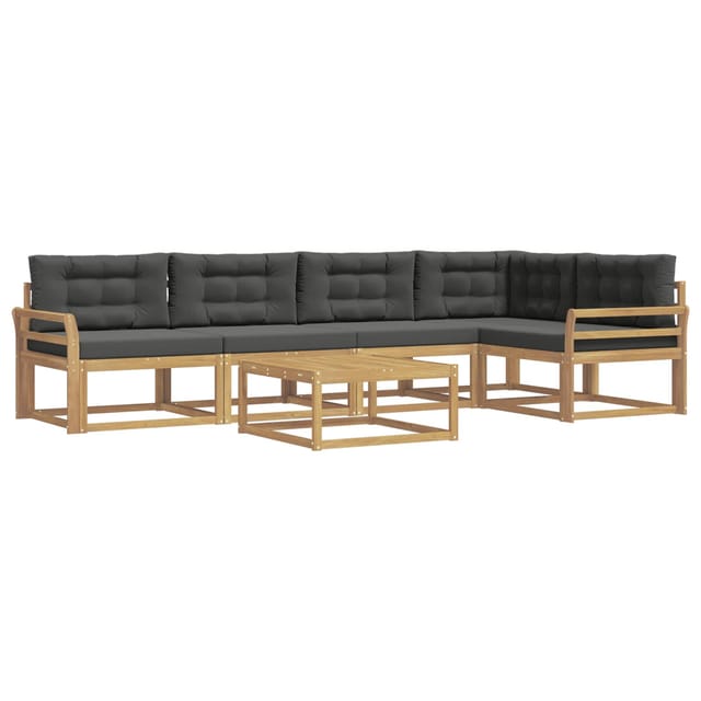 vidaXL Outdoor-Sofagarnitur 6 Stk Weiß und Anthrazit 79 x 79 x 37 cm 3386481