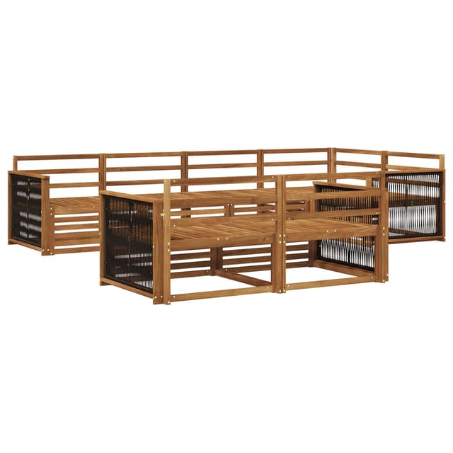 vidaXL Outdoor-Sofagarnitur 7 Stk Natur 3383472
