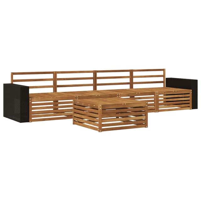 vidaXL Outdoor-Sofagarnitur 5 Stk Natur Massivholz Akazie 3383002