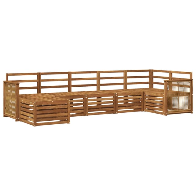 vidaXL Ecksofa Set 6 Stk Natur Massivholz Akazie 3384625
