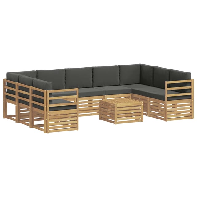 vidaXL Outdoor-Sofagarnitur 8 Stk Weiß und Anthrazit 59 x 59 x 37 cm 3392527