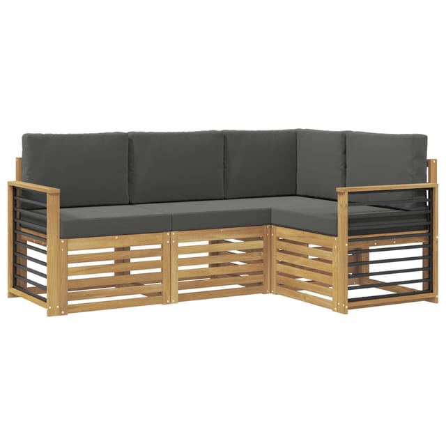vidaXL Sofagarnituren 4 Stk Weiß und Anthrazit 187,5 x 128,5 x 73 cm 3391767