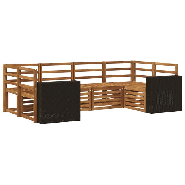 vidaXL Ecksofa Set 6 Stk Natur Massivholz Akazie 3384780