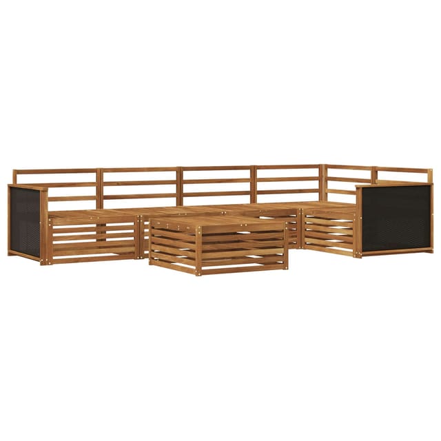vidaXL Outdoor-Sofagarnitur 6 Stk Natur 79 x 79 x 37 cm 3383372