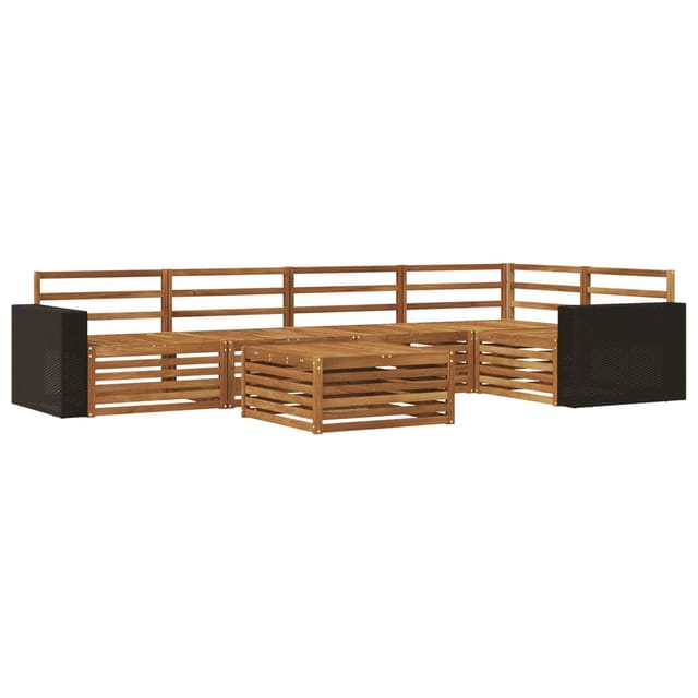 vidaXL Outdoor-Sofagarnitur 6 Stk Natur 79 x 79 x 37 cm 3383392
