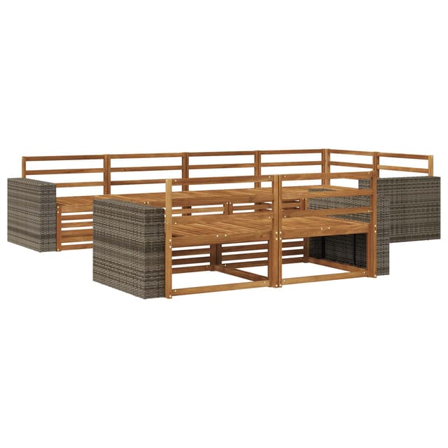 vidaXL Outdoor-Sofagarnitur 7 Stk Natur 3383487