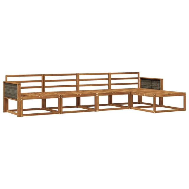 vidaXL Outdoor-Sofagarnitur 5 Stk Natur Massivholz Akazie 3382477