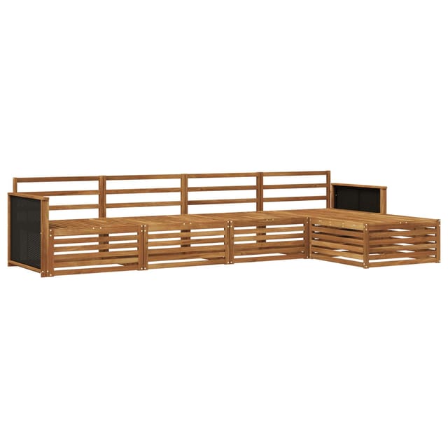 vidaXL Outdoor-Sofagarnitur 5 Stk Natur Massivholz Akazie 3383222