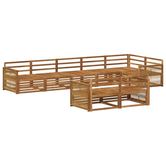 vidaXL Outdoor-Sofagarnitur 8 Stk Natur 3383507