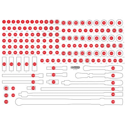 KS Tools Leere Schaumstoffeinlage zu 821.0149