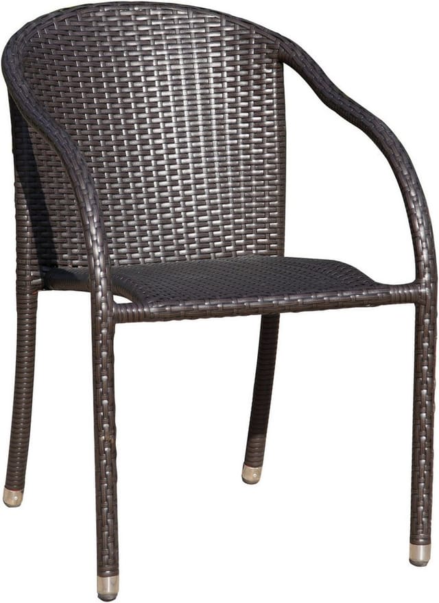 Garden Pleasure Gartenstuhlset 'Riga' stapelbar Aluminium kaffeefarben