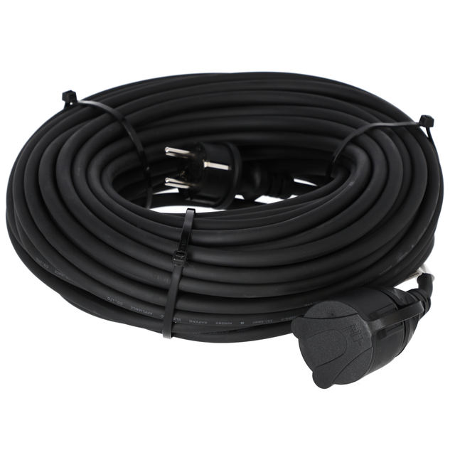 Verlängerungskabel 'H05RR-F 3G1,5' schwarz 25 m 1,5 mm²