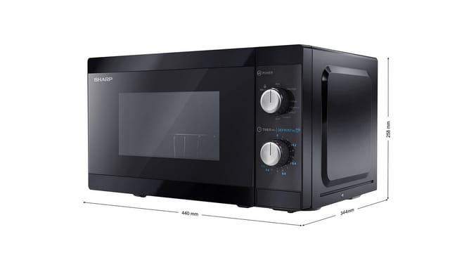 Sharp Mikrowelle YC-MG01E-B mit Grill 20L, 800W Mikrowellenleistung, 1000W Grill