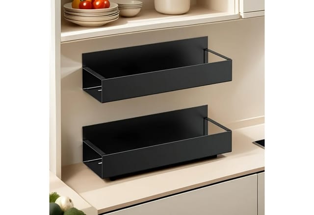 Norvéa Home Ablageregal Magnetisches Regal Kühlschrankregal Metall Organizer ohne Bohren, Magnetisch, ohne Bohren, aus Metall, vielseitig einsetzbar