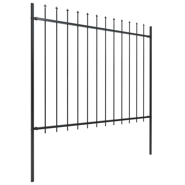 Maison Exclusive - Gartenzaun Stahl Stabil Rechteckig Mod
